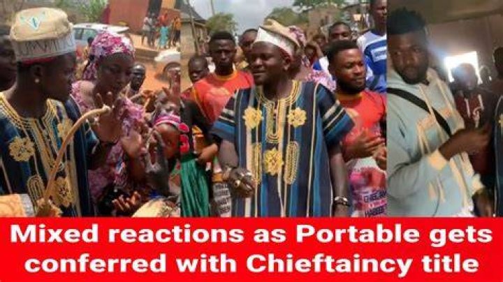 
Mixed Reactions As Portable Gets Conferred With Chieftaincy Title 